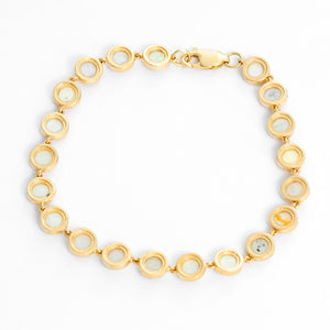 14K Yellow Gold Opal Bracelet