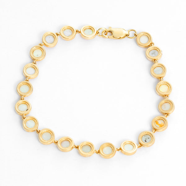 14K Yellow Gold Opal Bracelet