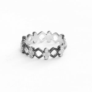 Jude Frances Open Provence Silver & Rhodium & White Topaz