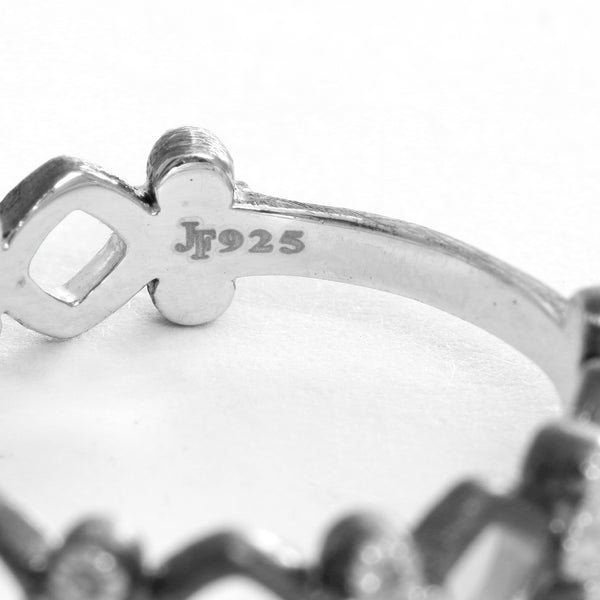 Jude Frances Open Provence Silver & Rhodium & White Topaz