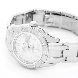 Rolex Ladies Pearlmaster White Gold & Diamond Watch 69319