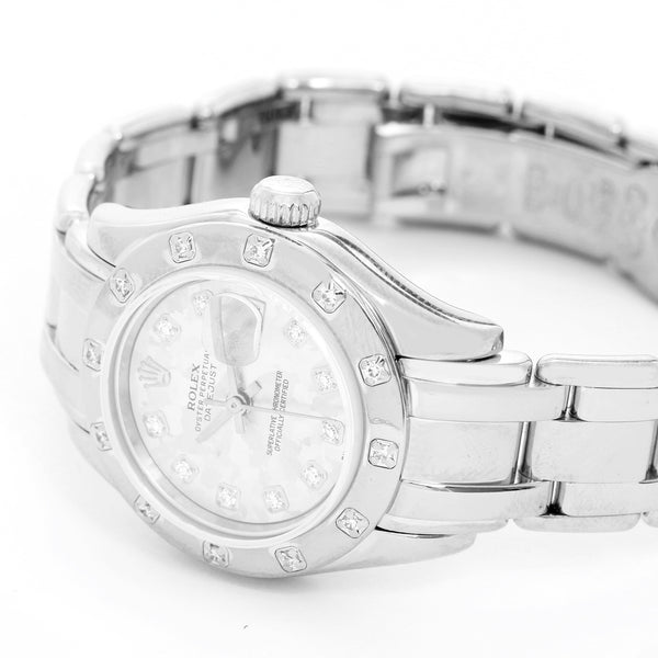 Rolex Ladies Pearlmaster White Gold & Diamond Watch 69319
