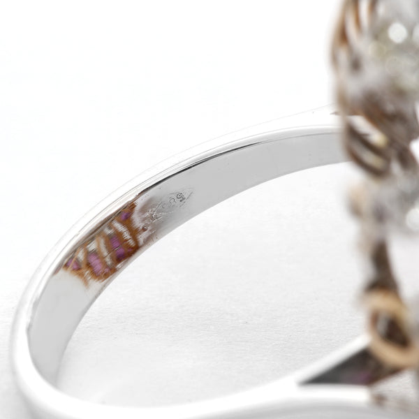 14K White Gold Multistone & Diamond Ring SZ. 7.5