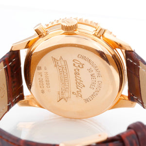 Breitling 18K Yellow Gold Navitimer Montbrillant Chronograph Men's Watch H 41330