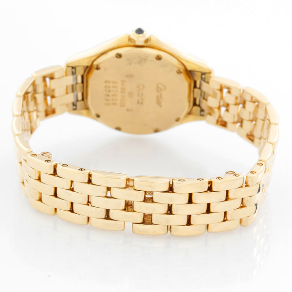 Cartier Cougar 18k Yellow Gold Ladies Quartz Watch 887904