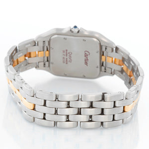 Cartier Panther Men's 2-Tone 1-Row Watch White Dial 1100