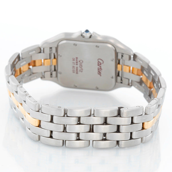 Cartier Panther Men's 2-Tone 1-Row Watch White Dial 1100