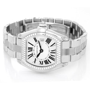 Cartier Roadster Ladies 18K White Gold Diamond Watch WE5002X2