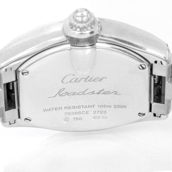 Cartier Roadster Ladies 18K White Gold Diamond Watch WE5002X2