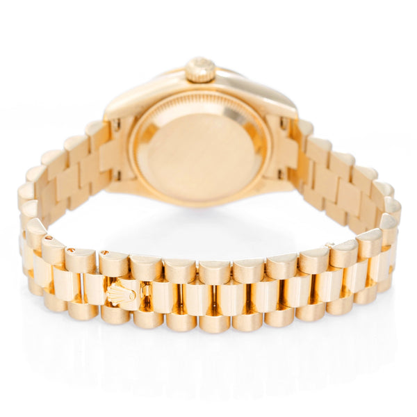 Ladies Rolex President 18k Yellow Gold Diamond Watch 179138