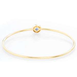 Sapphire and Diamond Halo Flex Bangle