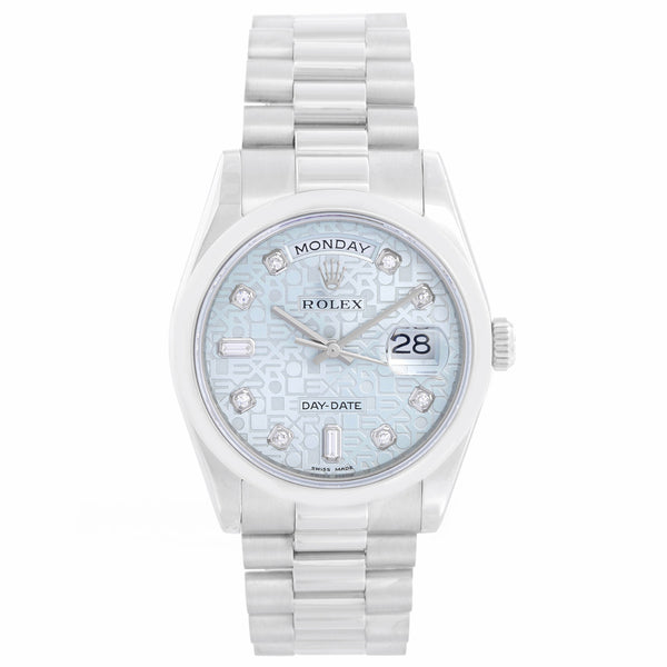 Rolex Platinum President  Day-Date Men's Watch 118206