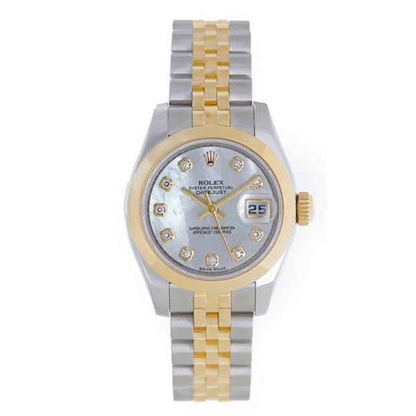 Rolex Datejust 2-Tone Mother of Pearl Diamond Dial 179163