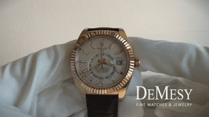 Rolex Sky-Dweller 326135 Men's 18k Rose Gold Annual Calendar GMT Watch 326135