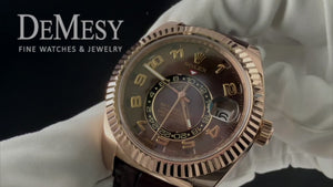 Rolex Sky-Dweller Men's 18k Rose Gold Annual Calendar GMT Watch 326135