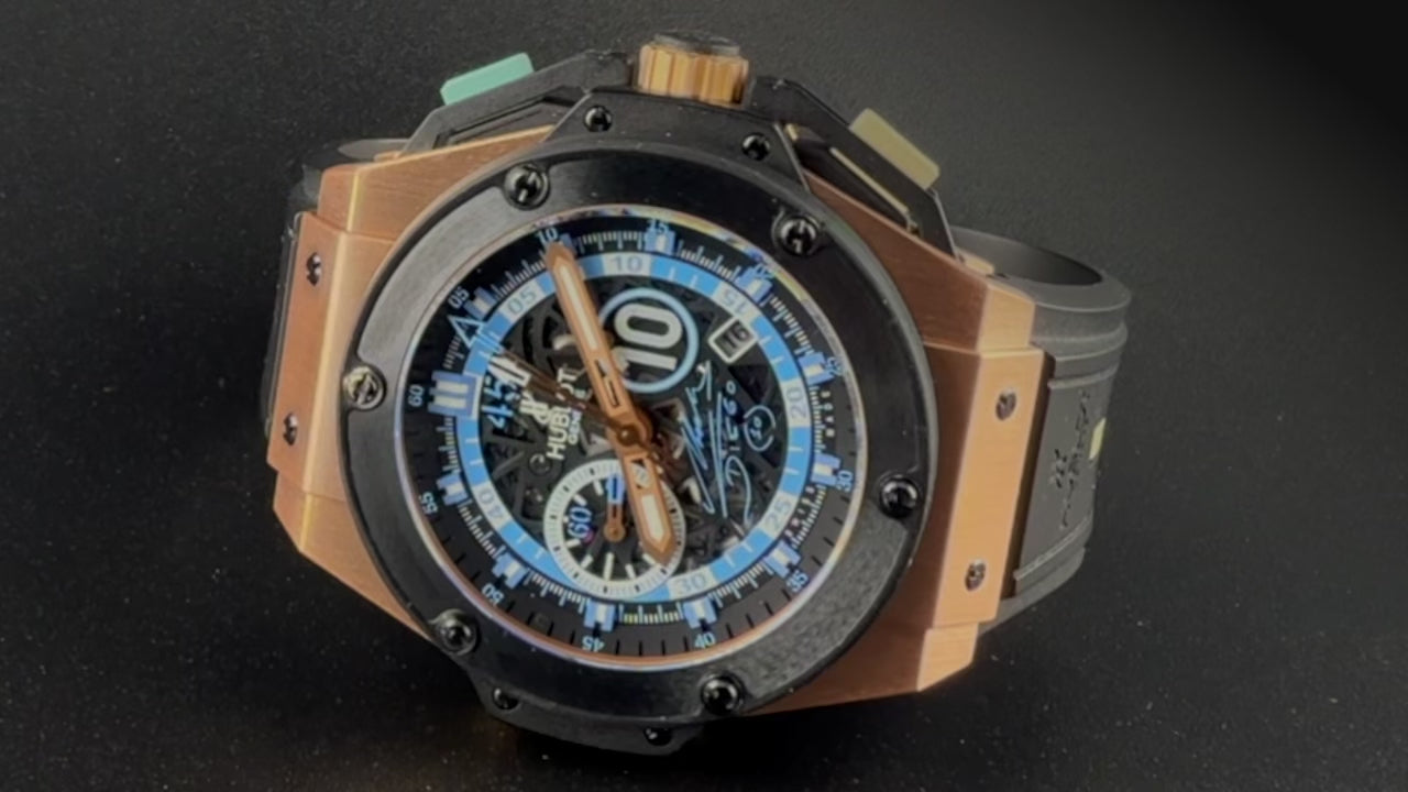 Diego Maradona Hublot King Power Skeleton Dial Men's Watch