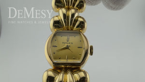 Rolex Vintage Ladies 18K Yellow Gold Champagne Dial Watch 4492