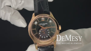 Patek Philippe Annual Calendar Men's 18k Rose Gold Moonphase Watch 5205 R-010