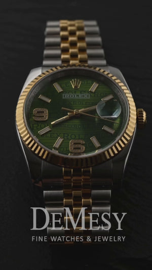 Rolex Datejust 2-Tone Diamond Dial Watch 116233