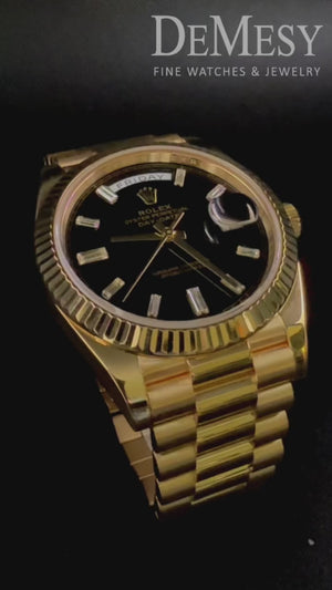 Rolex Day-Date 18K Yellow Gold Diamond Dial Watch 228238