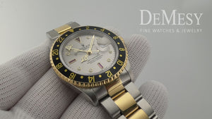 Rolex GMT-Master II 2-Tone Serti Dial Watch 16713