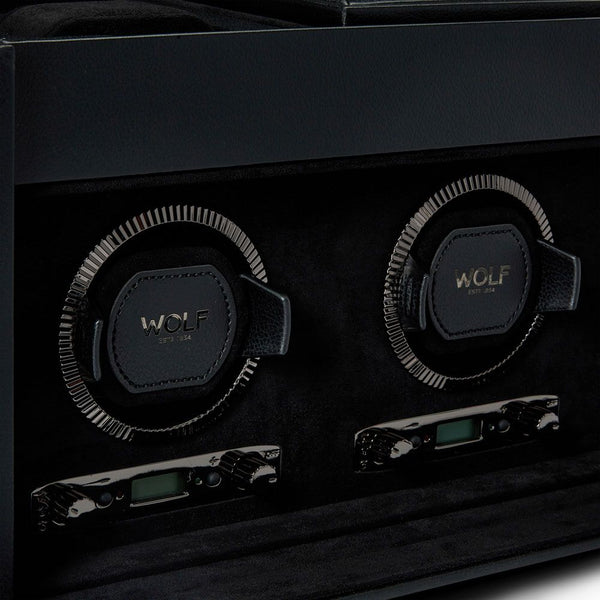 Wolf British Racing Triple Watch Winder With Storage