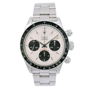 Rolex Red Cosmograph Daytona Model 6263 Men's Watch Silver Dial