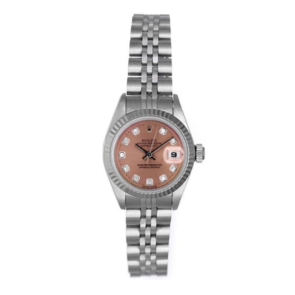 Ladies Rolex Datejust Watch 69174 Factory Salmon Dial