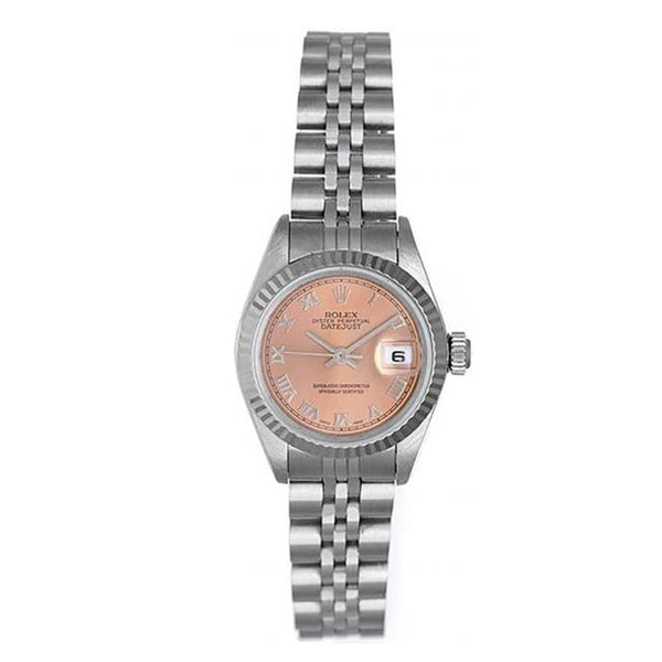 Rolex Ladies Datejust Watch 69174 Salmon Roman Dial