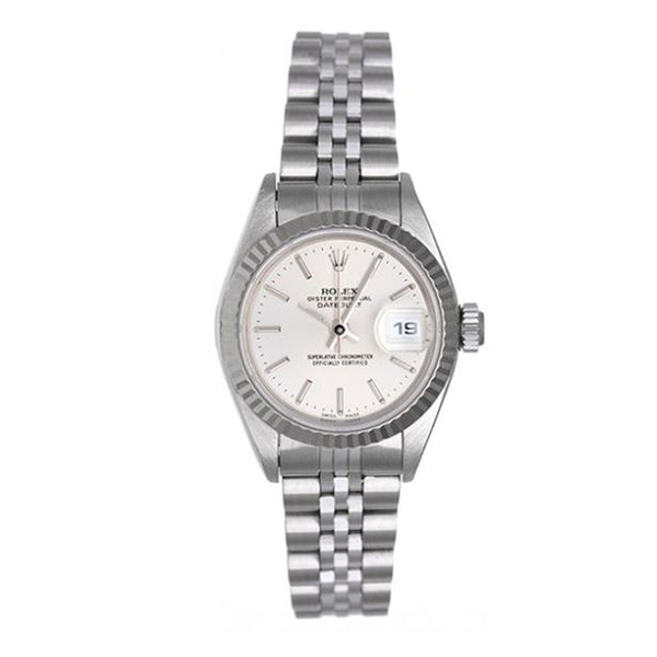 Ladies Rolex Datejust Stainless Steel Watch 69174 Silver Dial