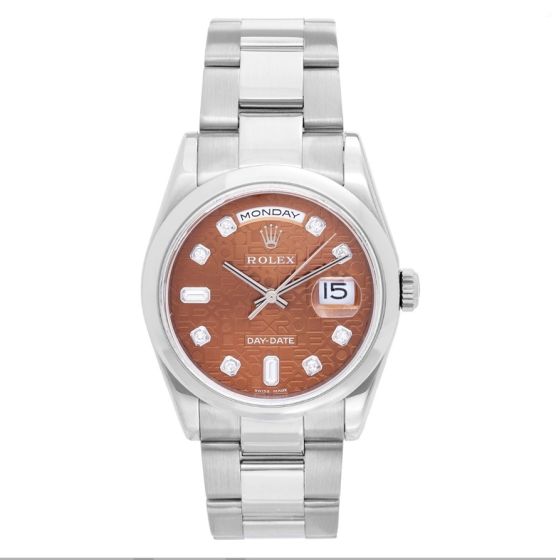 Rolex President Day-Date Men's 18K White Gold Watch 118209
