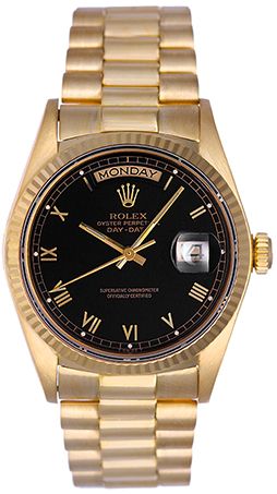 Rolex President Day-Date 18k Yellow Gold Watch 18038 