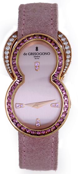 de Grisogono Be Eight Diamond Pink Sapphire Ladies Watch 