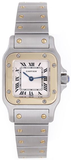 Cartier Santos Galbee Ladies Steel & Gold 2-Tone Watch W20012C4