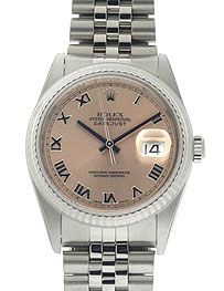 Men's Rolex Datejust 2-Tone Watch 16234 Salmon Roman Dial 