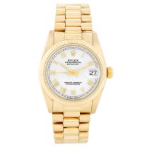 Rolex Midsize Datejust 18k Yellow Gold Watch 68278