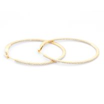14K Yellow Gold Round Inside Out Hoops