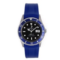 Rolex Submariner Sport Diving Watch Blue Rubber Band 16610
