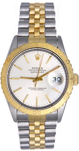 Rolex Turnograph 2-Tone Men's Datejust Watch Silver Dial