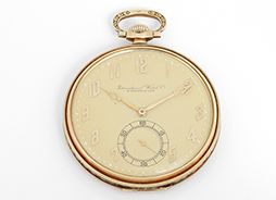 Vintage IWC 14k Yellow Gold Open Face Pocket Watch