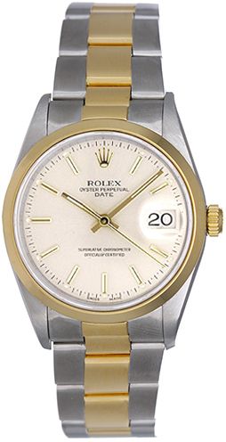 Rolex Date Men's Watch 15203 Silver dial