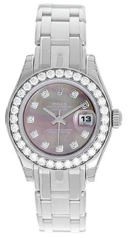 Rolex Ladies Pearlmaster Watch 80299 Tahitian MOP Dial 