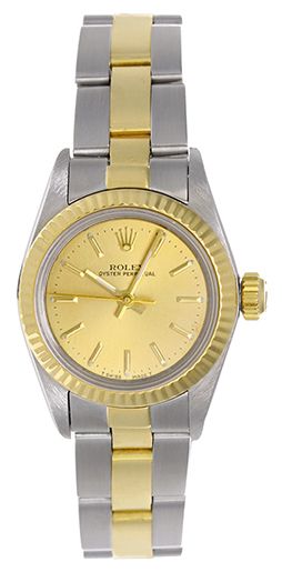 Rolex Lady Oyster Perpetual Ladies Watch 67193 Champagne Dial