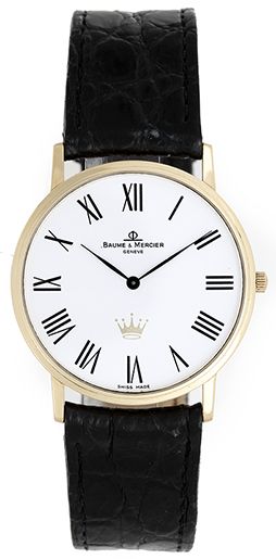 Baume & Mercier 18k Yellow Gold Quartz Presentation Watch 