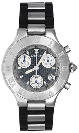 Cartier Chronoscaph Men's Watch Crw10125U2 Black Dial