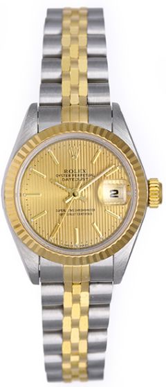 Ladies Rolex Datejust Watch 6917 Champagne Tapestry  Dial