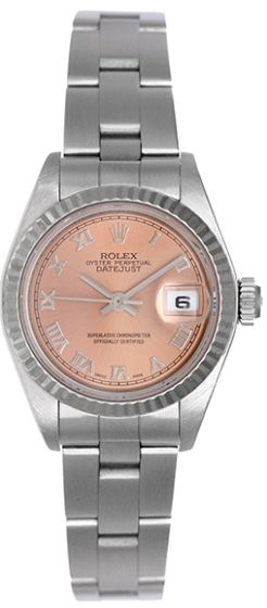 Ladies Rolex Datejust Steel Watch 79174 Salmon (Rose) Dial