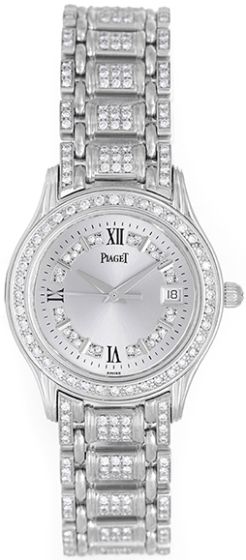 Piaget Ladies Diamond Watch with Diamond Bracelet White Gold G0A18303