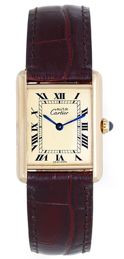 Must de Cartier Gold Vermeil Plaque Unisex Quartz Watch 