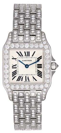 Ladies Cartier Santos Demoiselle Diamond Watch WF9010YA